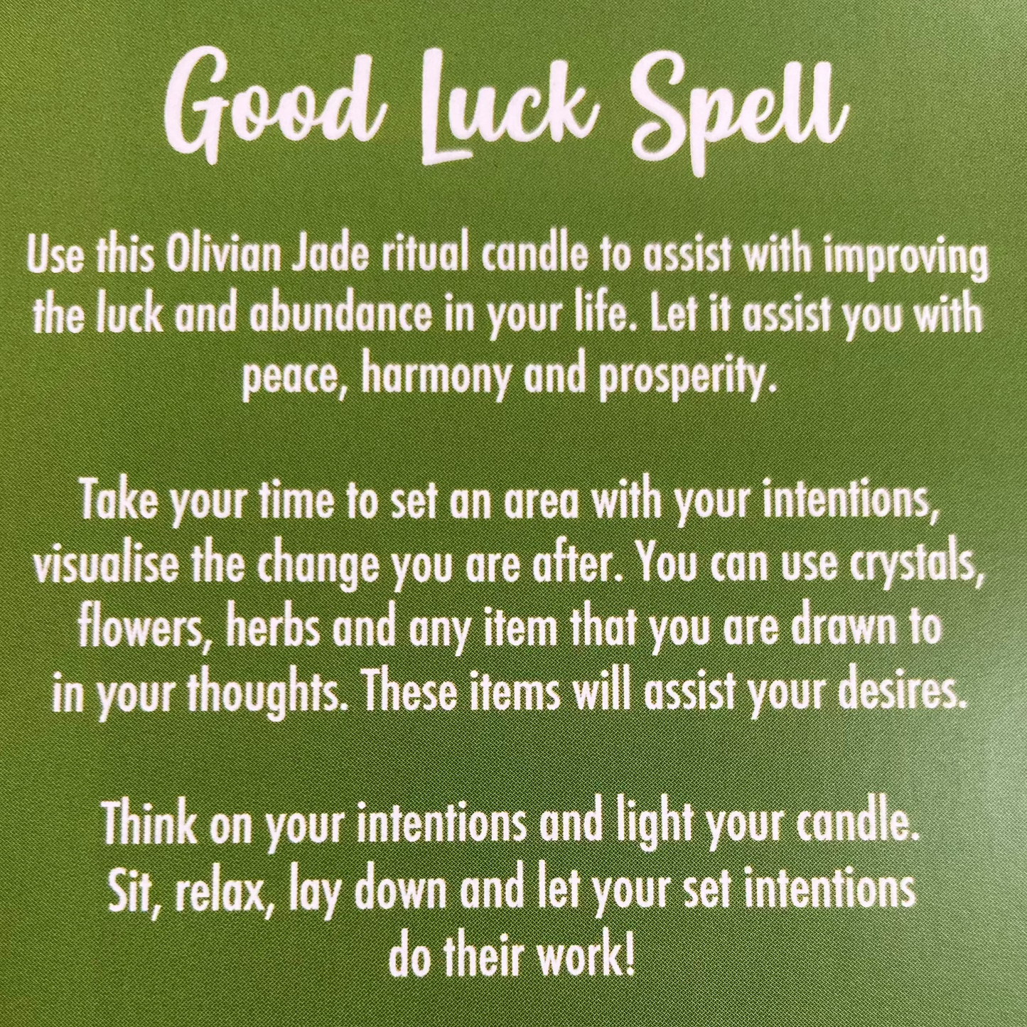 Spell Candle - Luck